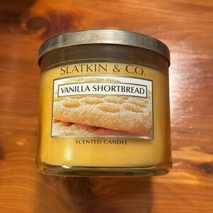 Slatkin & Co // Bath & Body Works VANILLA SHORTBREAD Large 3 Wick Candle